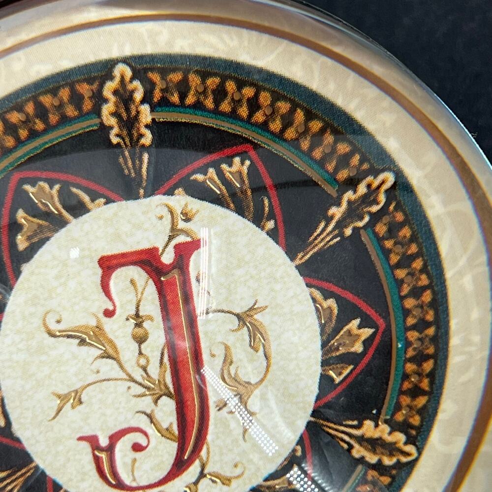 Punch Studio Crystal Paperweight "J" Initial Made in France - Picture 5 of 7